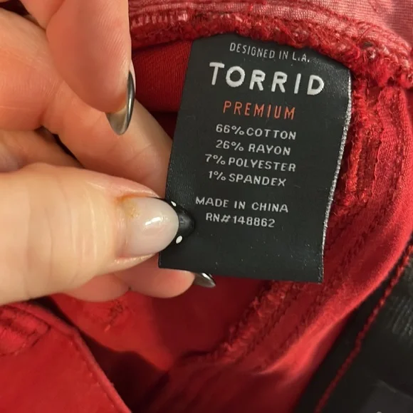 Torrid Women's Red Skinny Jeans - Picture 11 of 13
